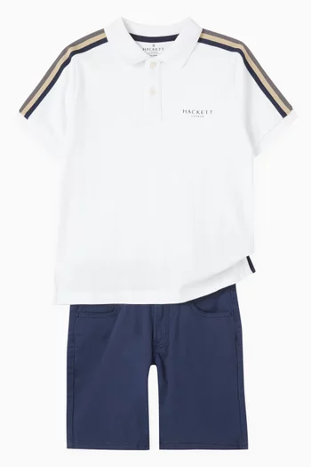 Striped Waistband Chino Shorts
