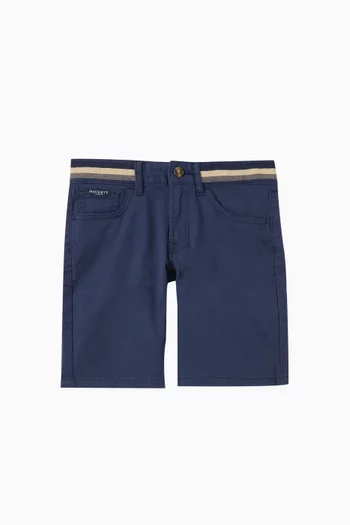 Striped Waistband Chino Shorts