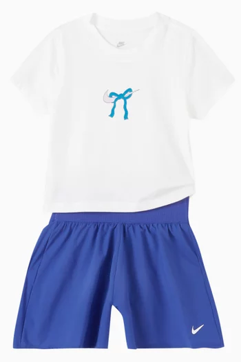 Cropped T-shirt in Cotton-blend
