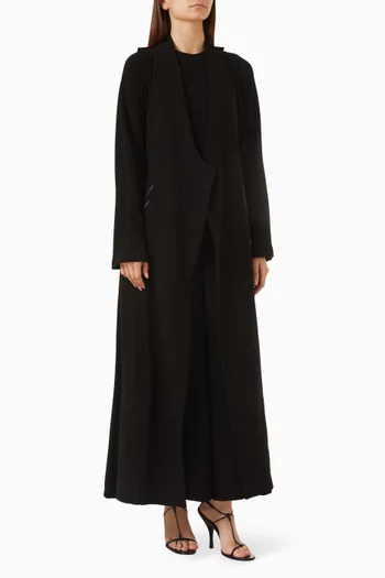 Coat-style Embroidered Abaya