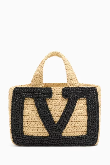Small Viva Superstar Shopping Bag in Raffia