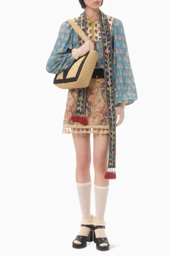 Medium Viva Superstar Shopping Bag in Raffia