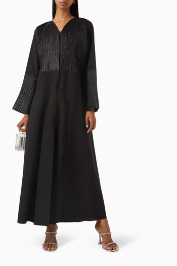 Thread-embroidered Abaya