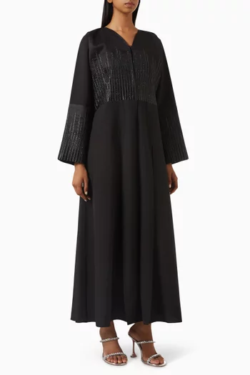 Thread-embroidered Abaya