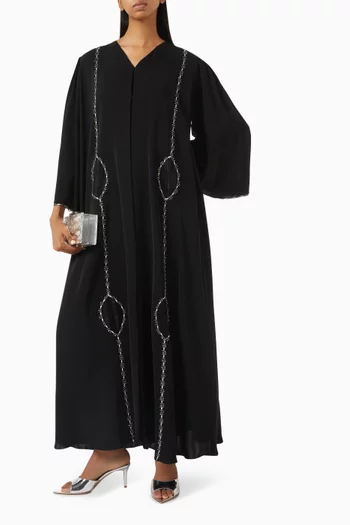 Thread-embroidered Abaya