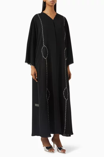 Thread-embroidered Abaya