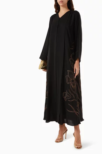 Thread-embroidered Abaya