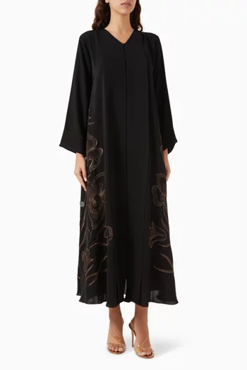 Thread-embroidered Abaya