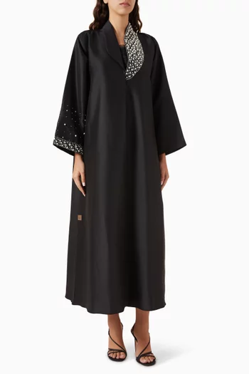 Pearl-embellished Abaya