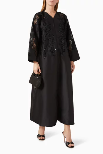 Lace Embellished Abaya