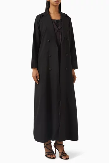 عباية بنمط معطف بصفي أزرار