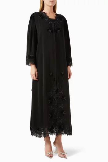 Lace Embellished Abaya