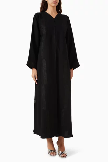 Panel-cut Embroidered Abaya