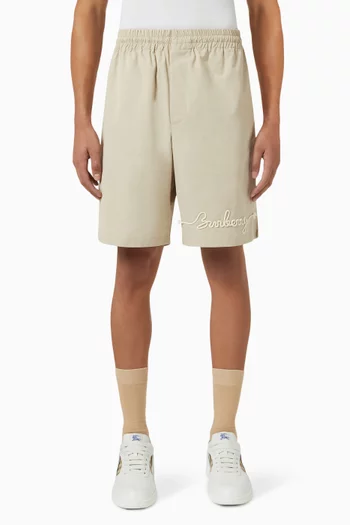 Knot Logo Shorts in Cotton Poplin