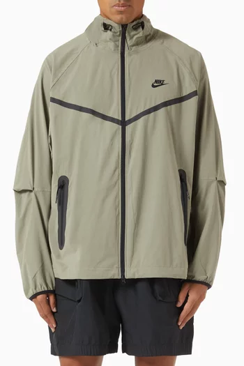 Tech Woven Jacket in Stretch Nylon