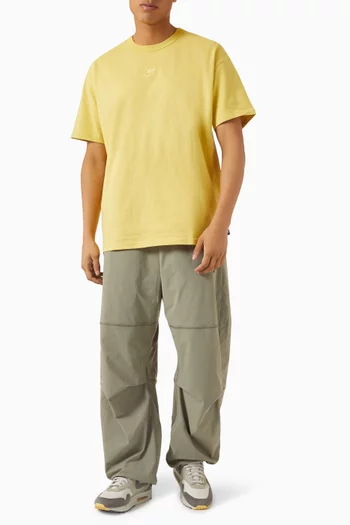 Tech Woven Oversized Pants in Stretch Nylon