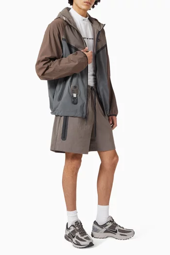 Tech Colour-block Windrunner Jacket in Nylon