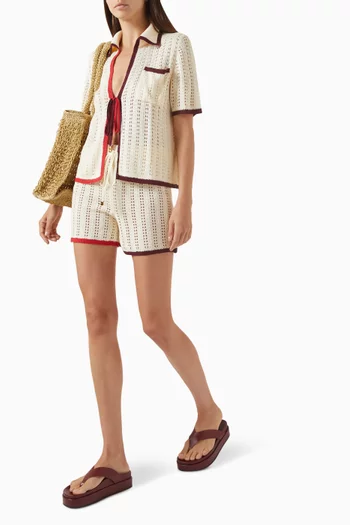 Colette Shorts in Crochet Knit
