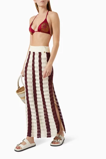 Solei Maxi Skirt in Crochet Knit