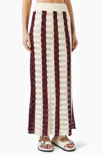 Solei Maxi Skirt in Crochet Knit