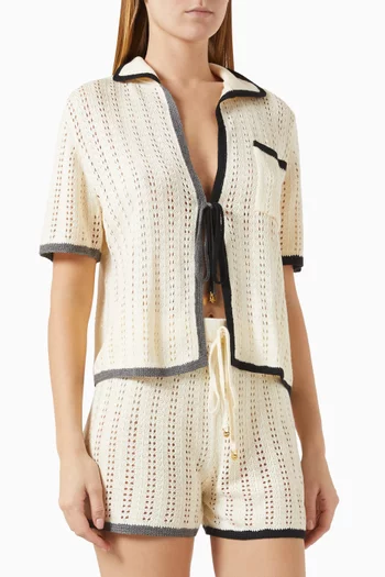 Cyra Shirt in Crochet Knit