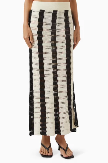 Solei Maxi Skirt in Crochet Knit