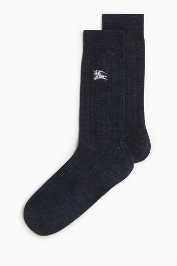 Equestrian Knight Socks in Wool-blend