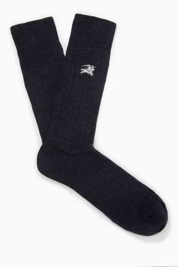 Equestrian Knight Socks in Wool-blend