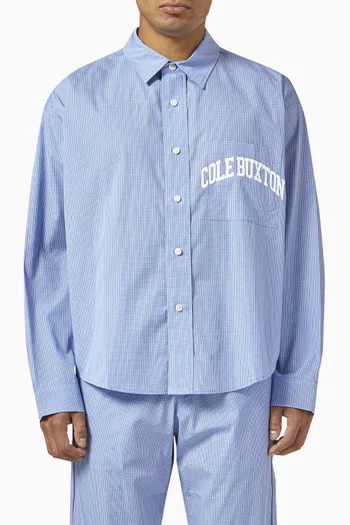 Pyjama Shirt in Cotton-poplin