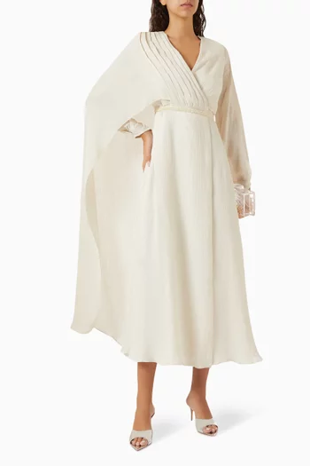 Belted Cape Dress