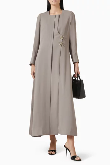Star Fish Button Abaya