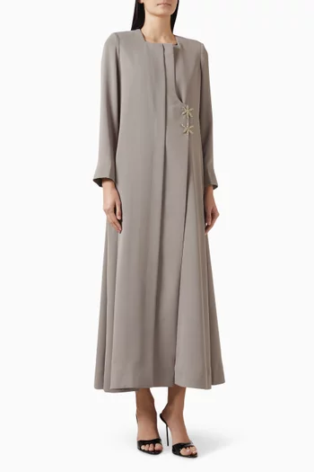 Star Fish Button Abaya