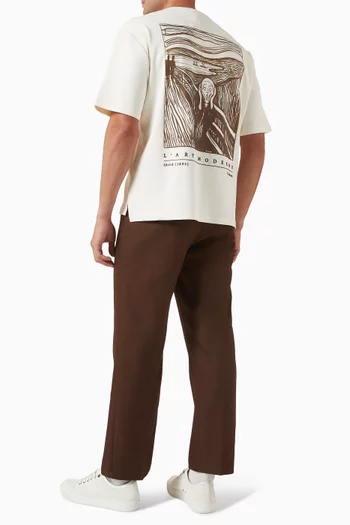 تي شيرت بطبعة لوحة ذا سكريم قطن جيرسيه