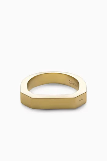 Hex Ring in 18kt Gold-plated Brass