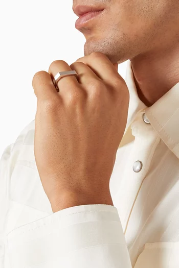Hex Ring in Sterling Silver