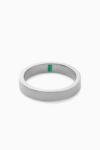 Agate Band Ring in Sterling Silver