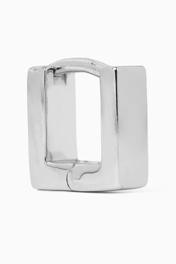 Scatola Single Huggie Earring in Sterling Silver