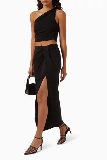 One-shoulder Top in Crepe