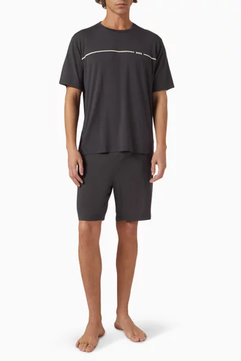 Shorts Pyjama Set in Stretch Bamboo Jersey