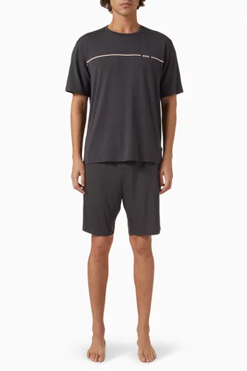 Shorts Pyjama Set in Stretch Bamboo Jersey
