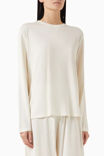 Long-sleeve Top in Silk-jersey