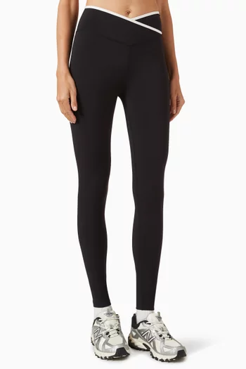 DayFlex Contrast-trim High-waisted Leggings
