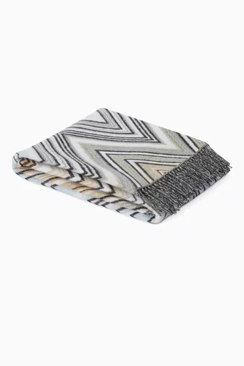 Plume Plaid Blanket in Wool-blend