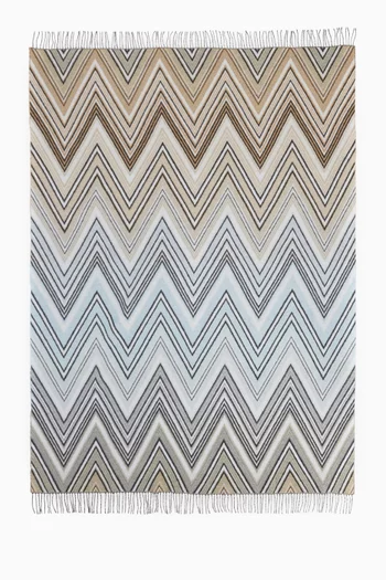 Plume Plaid Blanket in Wool-blend