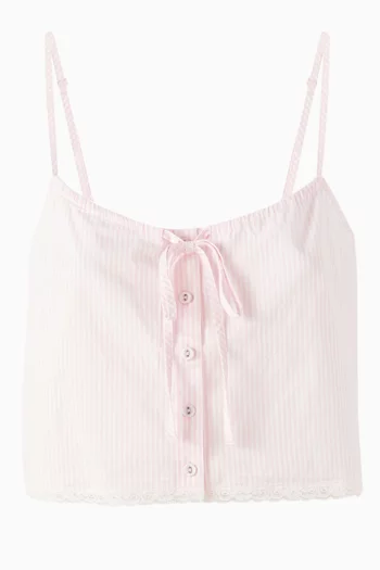 Cotton Poplin Sleep Tank Top