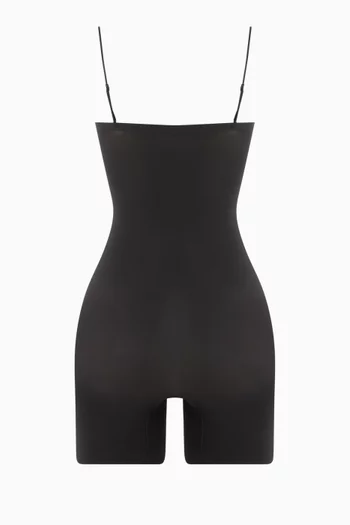 Sheer Seamless Strapless Shortie Bodysuit
