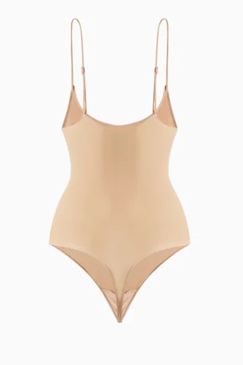 Sheer Seamless Thong Bodysuit