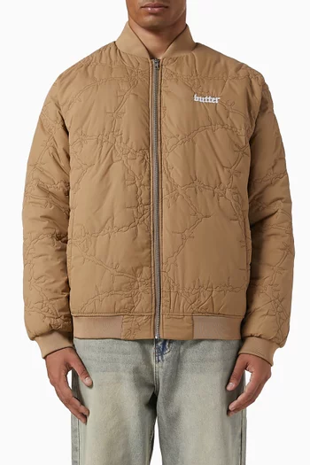 Wired Bomber Jacket in Quilted Nylon
