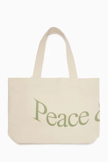 Wordmark Tote Bag in Cotton