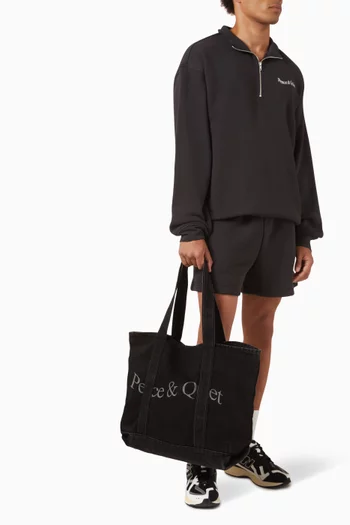 Wordmark Boat Tote Bag in Denim